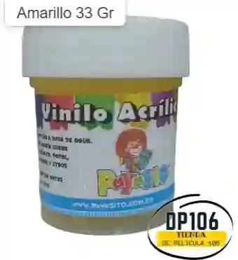 Vinilo Acrilico / Tempera Amarillo 33 Gr X 1 Und