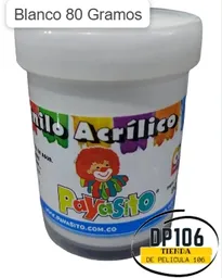 Vinilo Acrilico / Tempera Blanco 80 Gramos X 1 Und