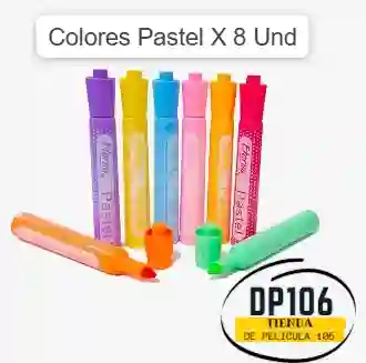 Marcadores De Vinilo Colores Pastel X 8 Und