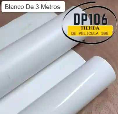 Vinilo Adhesivo Blanco De 3 Metros Tipo Contact