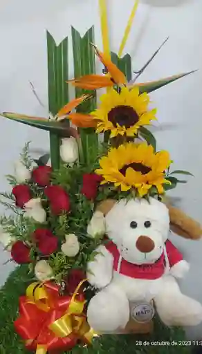 Arreglo Florar Con Peluche
