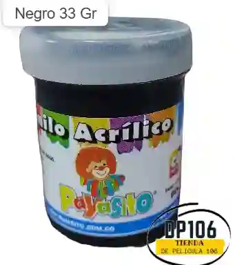 Vinilo Acrilico / Tempera Negro 33 Gr X 1 Und