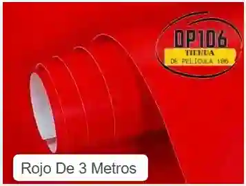 Vinilo Adhesivo Rojo De 3 Metros Tipo Contact