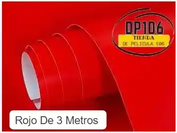 Vinilo Adhesivo Rojo De 3 Metros Tipo Contact