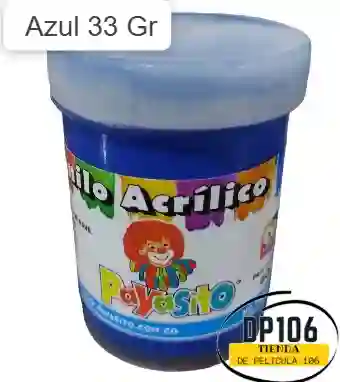 Vinilo Acrilico / Tempera Azul 33 Gr X 1 Und