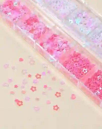 Decoracion Para Uñas Organizador De Lentejuelas Decorativas O Confeti En Forma De Figuras Pequeñas