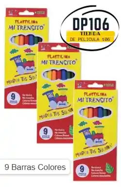 Plastilina Larga Caja X 9 Barras Colores
