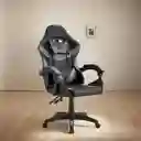 Silla Gamer Ergonomica Color Negro Con Gris