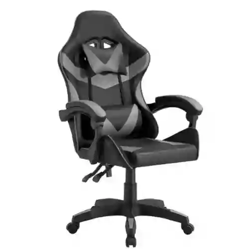 Silla Gamer Ergonomica Color Negro Con Gris