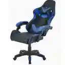 Silla Gamer Ergonomica Color Negro Con Azul
