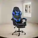 Silla Gamer Ergonomica Color Negro Con Azul