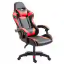 Silla Gamer Ergonomica Color Negro Con Rojo