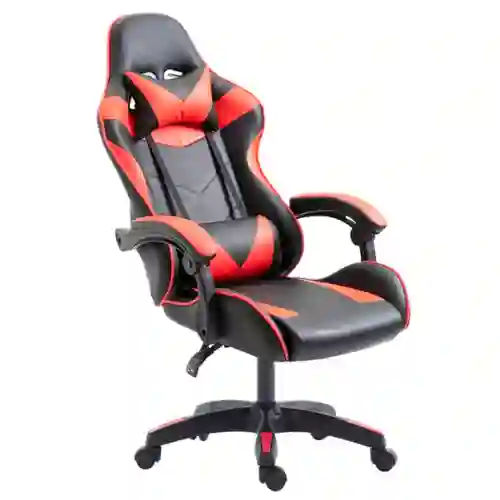 Silla Gamer Ergonomica Color Negro Con Rojo