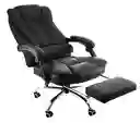 Silla Ejecutiva De Oficina Ergonomica Color Negro Con Reposapies
