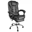 Silla Ejecutiva De Oficina Ergonomica Color Negro Con Reposapies