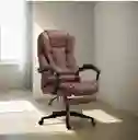 Silla Ejecutiva De Oficina Ergonomica Color Marrón Con Reposapies