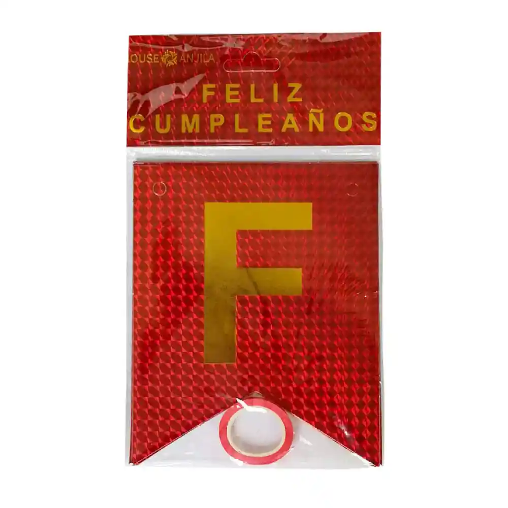 Banderine Pequeño Rojo De Feliz Cumpleaños