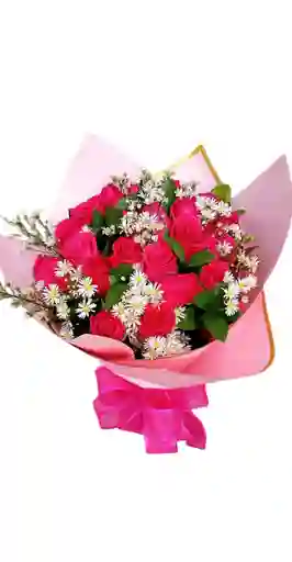 Arreglos En Rosas Fucsia Tipo Bouquet