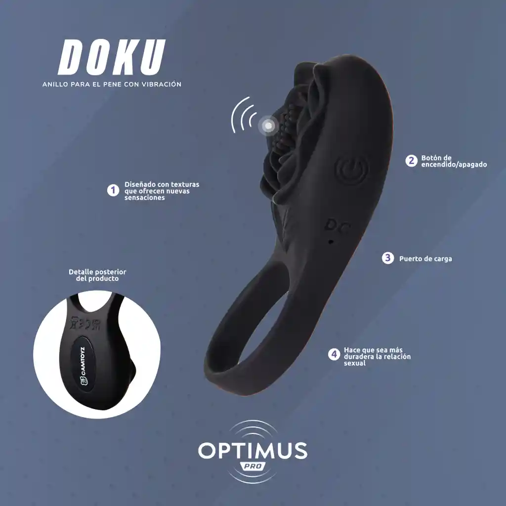 Anillo Vibrador Con App Doku Optimus Pro