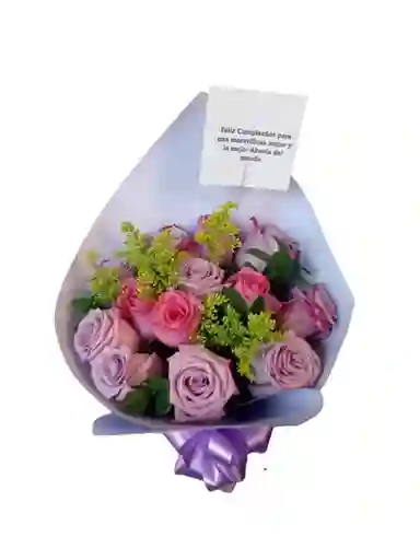 Arreglo Tipo Bouquet Rosas