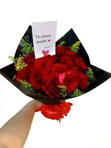 Arreglo Tipo Bouquet Rosas Rojas