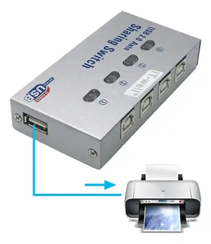 Switch Impresora 4 Puertos