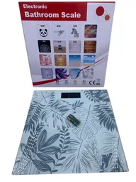 Báscula Digital Vidrio Templado Para Personas Lcd Flores