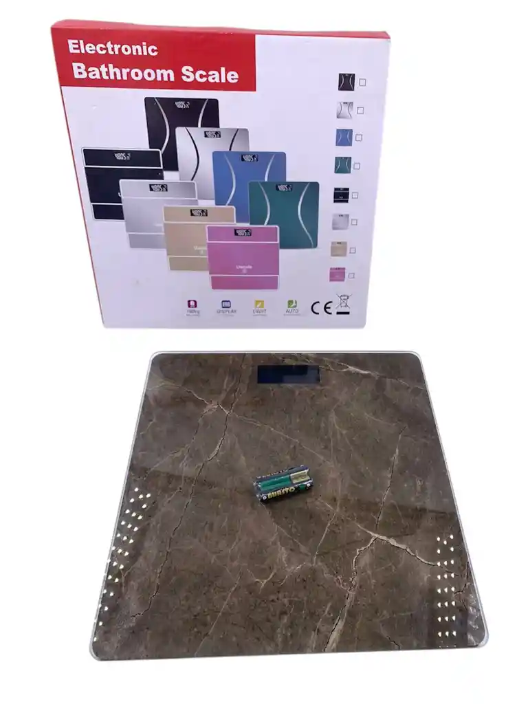 Báscula Digital Vidrio Templado Para Personas Lcd Colores