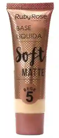 Ruby Rose Base Líquida Soft Matte Beige 5