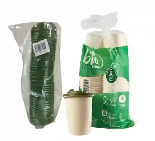 Vaso Carton 9 Ozn Con Tapa Con Pico X 50und Bioform