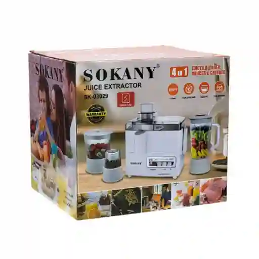 Maquina Extractor De Jugo 4 En 1, Sk-03029 Sokany
