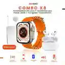 Smartwatch Serie 8x Deportivo Contesta Llamadas Ultraplus Con Audífonos Accesorios Max