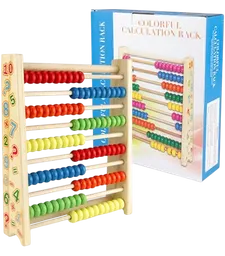 Didactico Abaco Multicolor En Madera