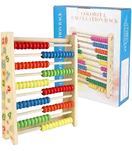 Didactico Abaco Multicolor En Madera