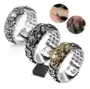 Anillo Pixiu Feng Shui Suerte Riqueza Budista Joya Unisex