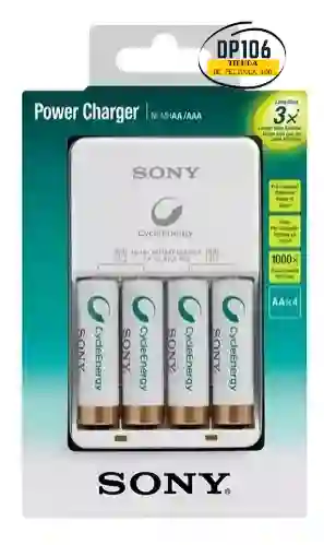 Pilas Recargables Aa X 4 Und Con Cargador