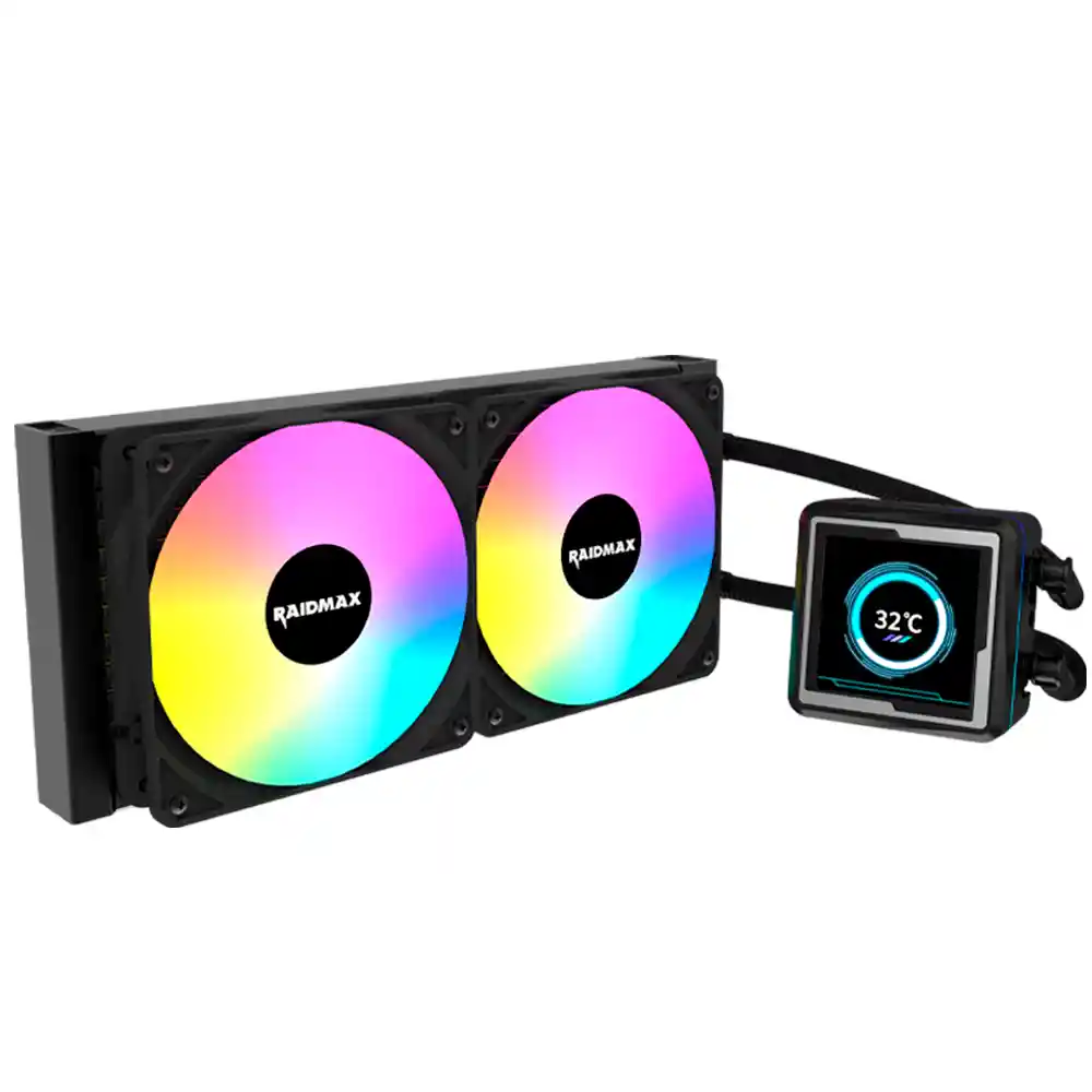 Refrigeración Liquida Aio Raidmax Ml240 Argb (pantalla Lcd)