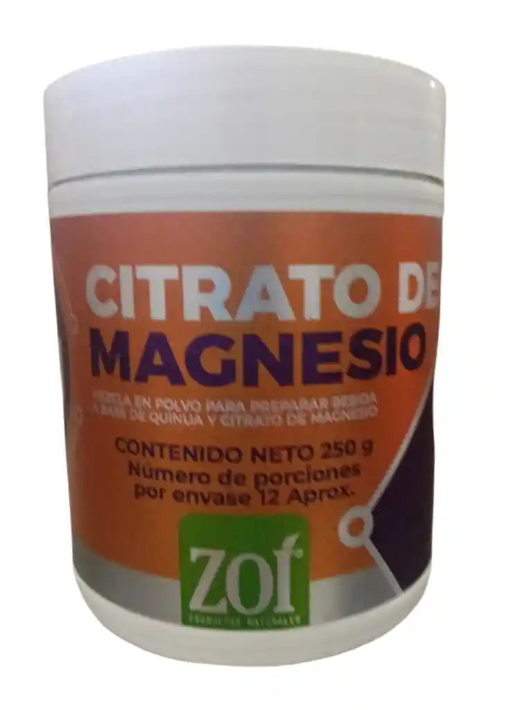 Citrato De Magnesio En Polvo X 250 Gms Zoi