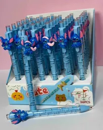 Lapicero Esfero Transparente Con Diseño De Laberinto Con Figura En 3d De Stitch