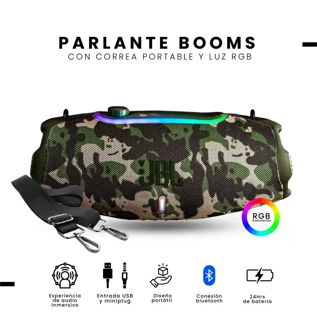 Parlante Xtreme Replica 1.1 Jbl Grande Bluetooth Sonido Potente Camuflado