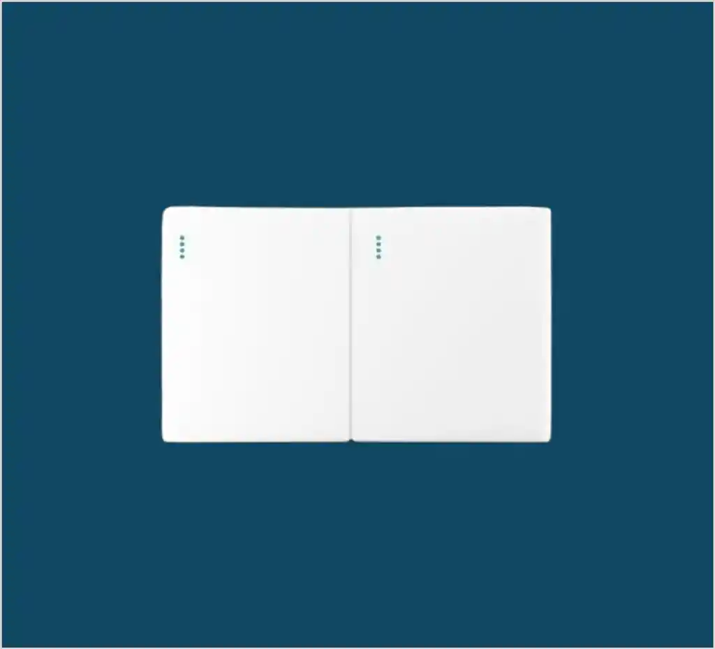Interruptor Doble Blanco Premium Diamante