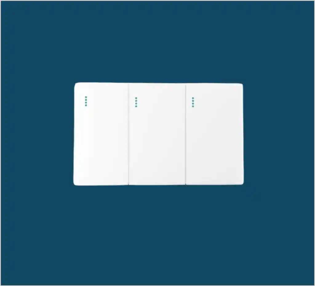 Interruptor Triple Blanco Premium Diamante