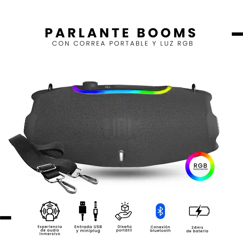 Parlante Xtreme Replica 1.1 Jbl Grande Bluetooth Sonido Potente Negro