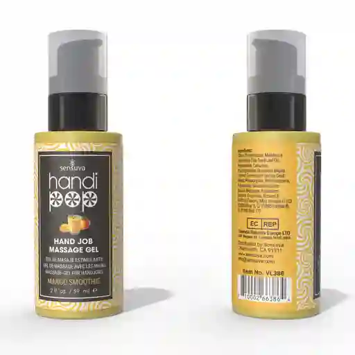 Gel De Masaje Comestible Handipop Mango Smoothie Sensuva 59 Ml