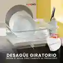 Platero Escurridor Organizador De Loza Con Desagüe Innovo Home
