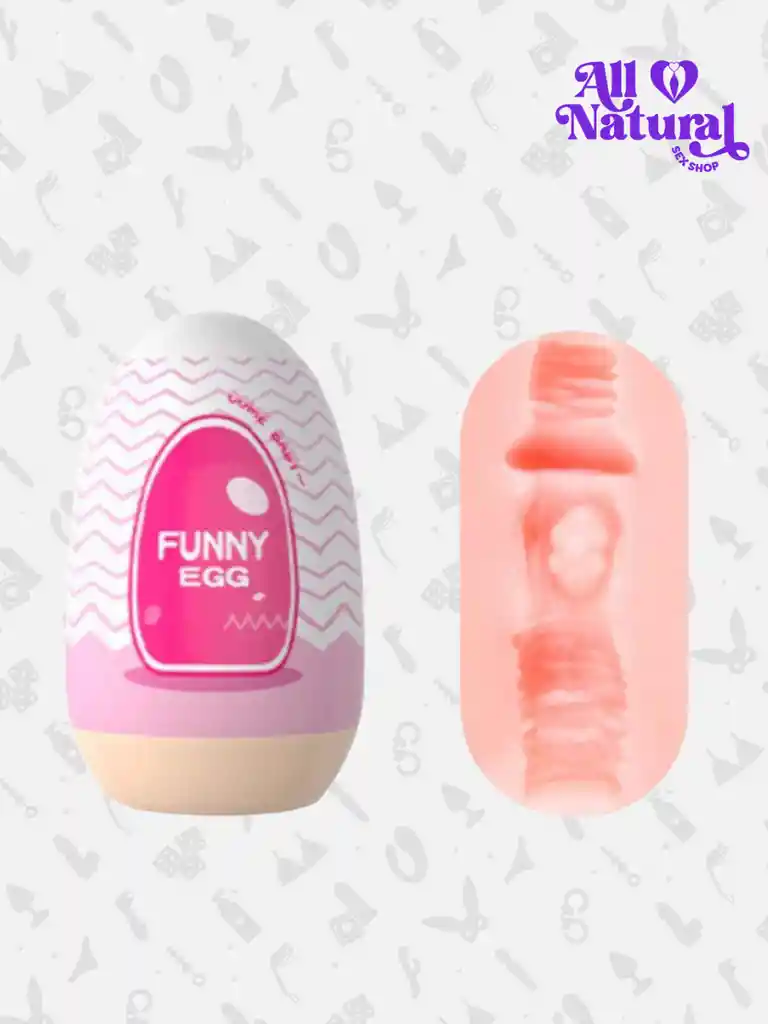 Huevo Vagina Masturbador Realista Masculino Texturizado Rosa