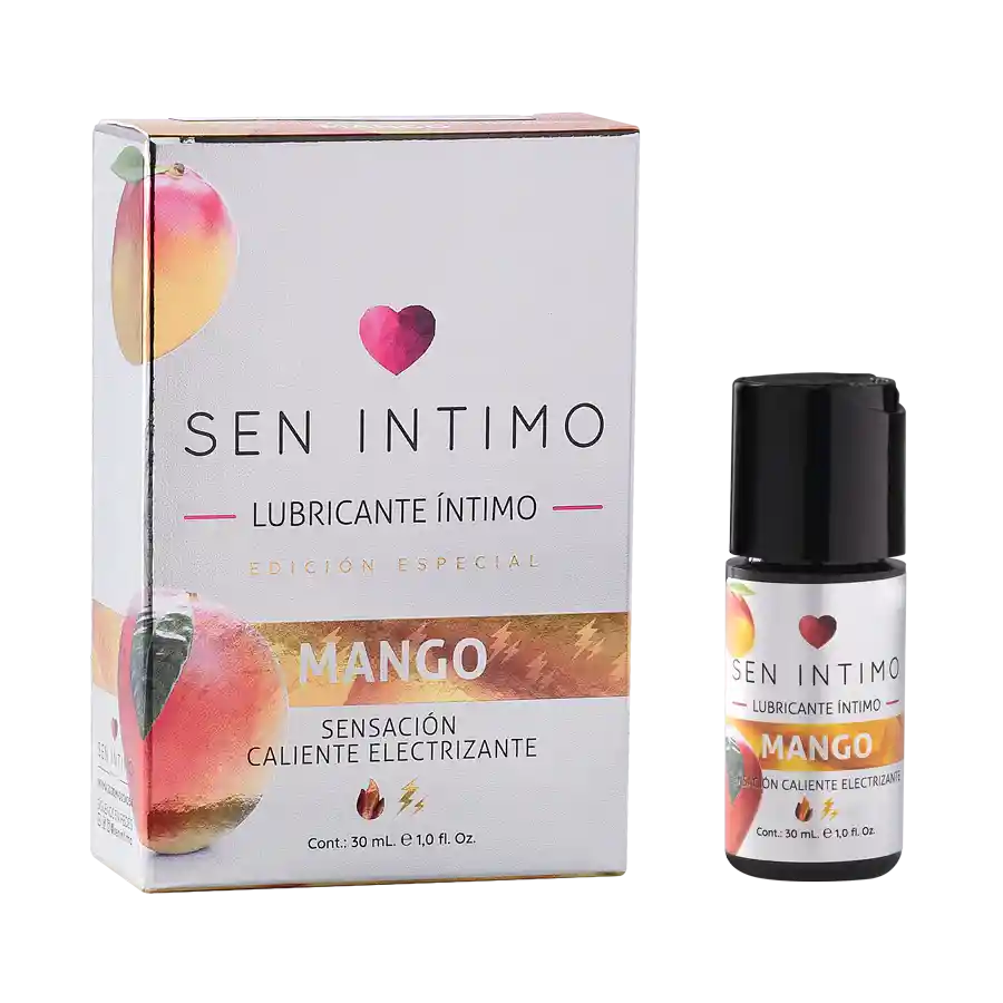 Lubricante Íntimo Sabor Mango X30 Ml Sen Íntimo Sensación Electrizante Lubricante Mango