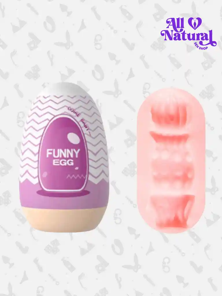 Huevo Vagina Masturbador Realista Masculino Texturizado Morado