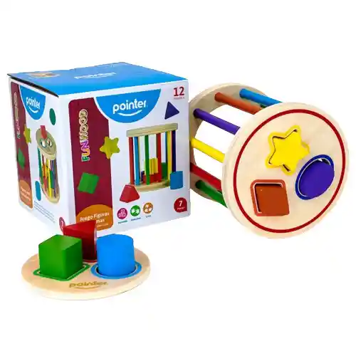 Juego Didáctico Encaje De Figuras Geométricas Madera Niños