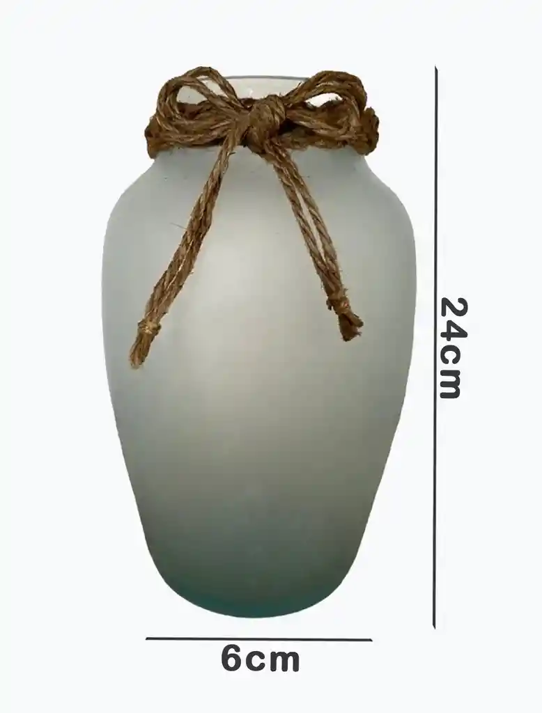 Florero Jarrón De Vidrio Esmerilado (treasury)